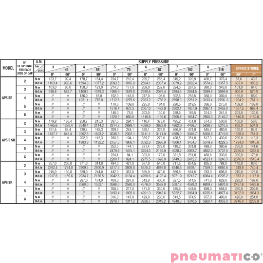 Pneumatyczny napęd obrotowy pojedynczego działania AP55SR 145 VITON SIRCA Pneumatyczny napęd obrotowy pojedynczego działania AP55SR 145 VITON SIRCA