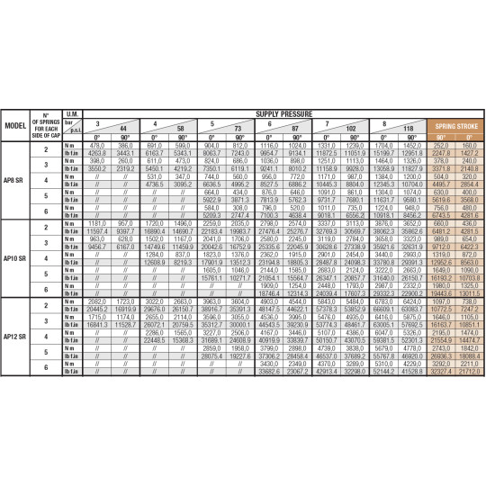 Pneumatyczny napęd obrotowy pojedynczego działania AP08SR 200 NBR SIRCA Pneumatyczny napęd obrotowy pojedynczego działania AP08SR 200 NBR SIRCA