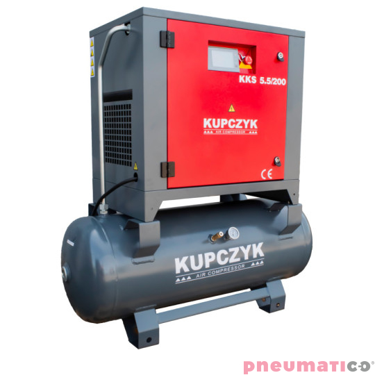 Kompresor - Sprężarka śrubowa KUPCZYK KKS5,5/200 Kompresor - Sprężarka śrubowa KUPCZYK KKS5,5/200