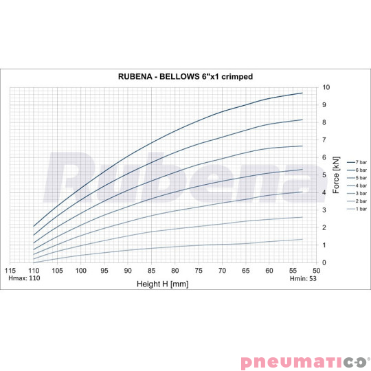 Siłownik mieszkowy RUBENA seria Dunlop 6' X1 Siłownik mieszkowy RUBENA seria Dunlop 6' X1
