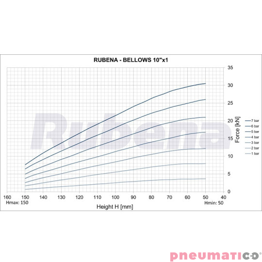 Siłownik mieszkowy RUBENA seria Dunlop 10' X1 Siłownik mieszkowy RUBENA seria Dunlop 10' X1