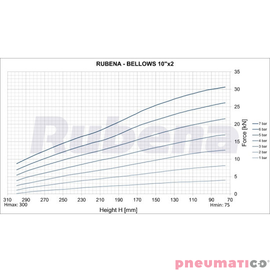 Siłownik mieszkowy RUBENA seria Dunlop 10' X2 Siłownik mieszkowy RUBENA seria Dunlop 10' X2