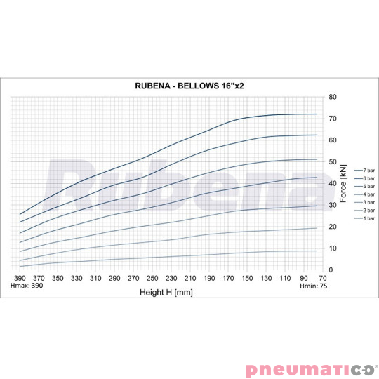 Siłownik mieszkowy RUBENA seria Dunlop 16' X2 Siłownik mieszkowy RUBENA seria Dunlop 16' X2