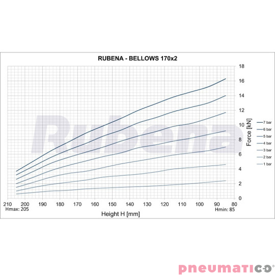 Siłownik mieszkowy Seria RUBENA 170 X2 Siłownik mieszkowy Seria RUBENA 170 X2