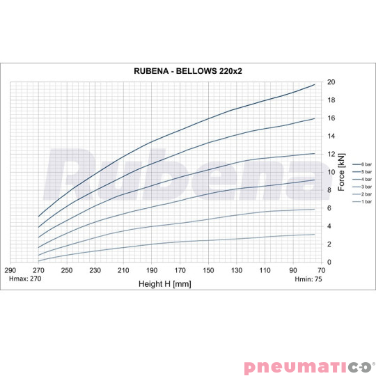 Siłownik mieszkowy seria RUBENA 220' X2 Siłownik mieszkowy seria RUBENA 220' X2