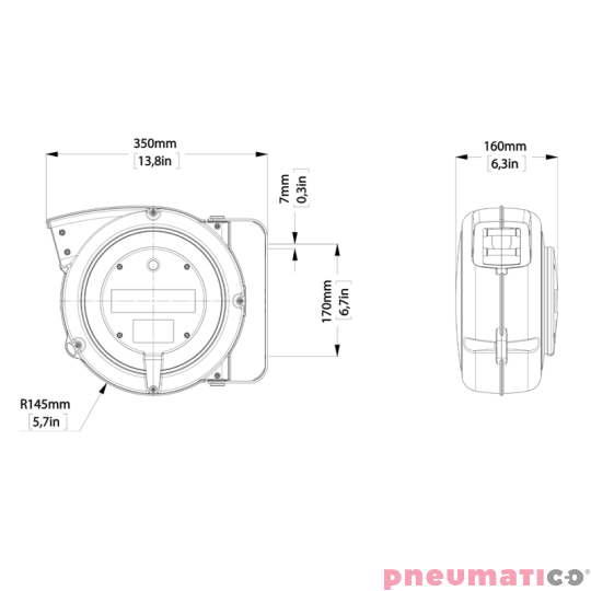 Zwijadło elektryczno-powietrzne 4x1,5mm² TWIN REEL Rettbox ZECA 4415 CTP 4+1m Zwijadło elektryczno-powietrzne 4x1,5mm² TWIN REEL Rettbox ZECA 4415 CTP 4+1m