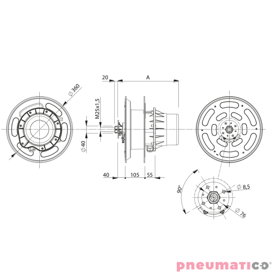 Zwijadło do ładowania akumulatora 2x15mm² ZECA 1424 12m