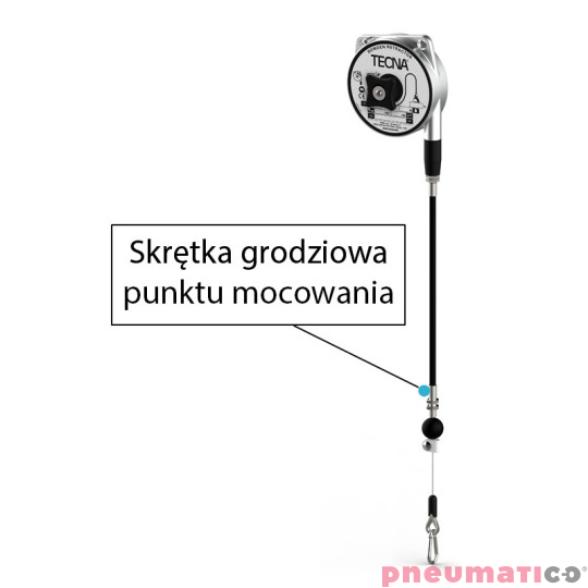 Balanser z linką w pancerzu B313/G0,5 TECNA 2-3kg 1600mm/500 mm Balanser z linką w pancerzu B313/G0,5 TECNA 2-3kg 1600mm/500 mm