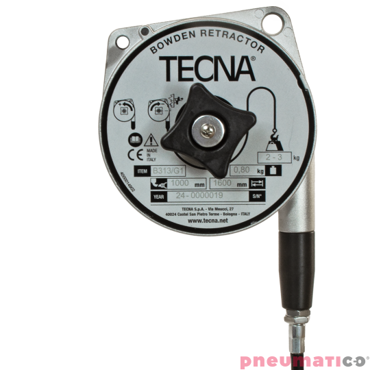 Balanser z linką w pancerzu B313/G2 TECNA 2-3kg 1600mm/2000mm Balanser z linką w pancerzu B313/G2 TECNA 2-3kg 1600mm/2000mm