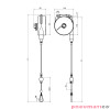 Balanser z linką w pancerzu B323/G1,5 TECNA 6-8kg 2000mm/1500mm Balanser z linką w pancerzu B323/G1,5 TECNA 6-8kg 2000mm/1500mm