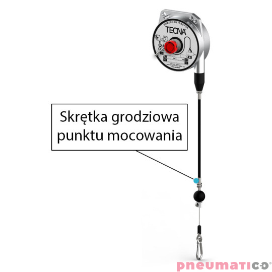 Balanser z linką w pancerzu B323/G1,5 TECNA 6-8kg 2000mm/1500mm Balanser z linką w pancerzu B323/G1,5 TECNA 6-8kg 2000mm/1500mm