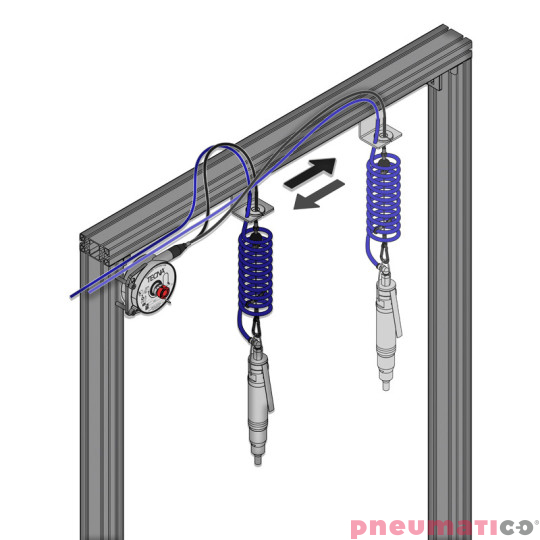 Balanser z linką w pancerzu B340/G0,5 TECNA 10-14kg 2500mm/500mm Balanser z linką w pancerzu B340/G0,5 TECNA 10-14kg 2500mm/500mm