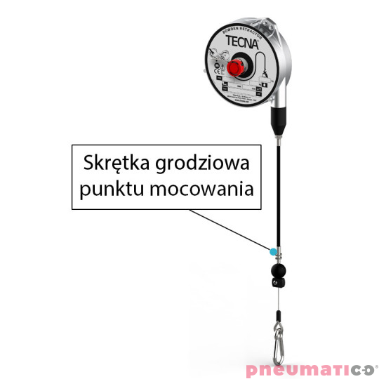Balanser z linką w pancerzu B340/G0,5 TECNA 10-14kg 2500mm/500mm Balanser z linką w pancerzu B340/G0,5 TECNA 10-14kg 2500mm/500mm