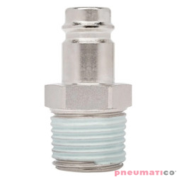 Wtyczka męska przemysłowa z tuleją do węża typ 227 KA DN10 16 mm RQS 227SFTF16SXN