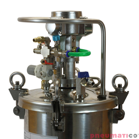 Zbiornik ciśnieniowy do natrysku nierdzewny 10L z mieszadłem Pneumatico Tank MP10SS + wąż podwójny Zbiornik ciśnieniowy do natrysku nierdzewny 10L z mieszadłem Pneumatico Tank MP10SS + wąż podwójny