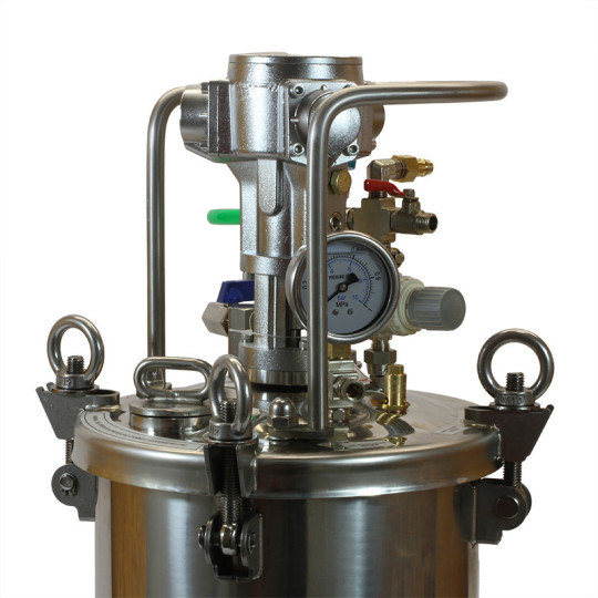 Zbiornik ciśnieniowy do natrysku nierdzewny 10L z mieszadłem Pneumatico Tank MP10SS z pistoletem lakierniczym i wężem podwójnym Zbiornik ciśnieniowy do natrysku nierdzewny 10L z mieszadłem Pneumatico Tank MP10SS z pistoletem lakierniczym i wężem podwójnym