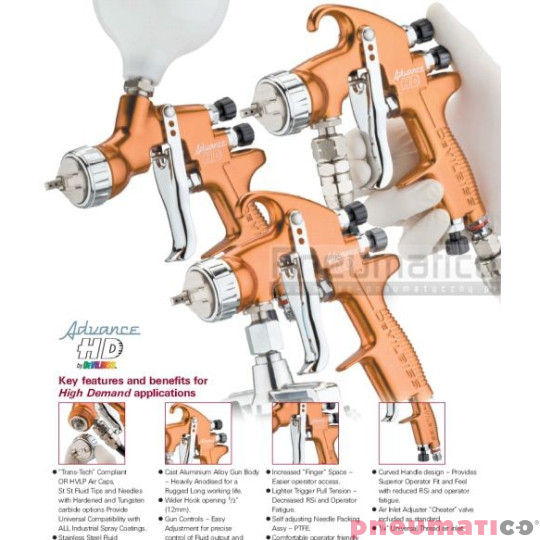 Pistolet lakierniczy DeVilbiss Advance HD Trans-Tech dolnozasilany Pistolet lakierniczy DeVilbiss Advance HD Trans-Tech dolnozasilany