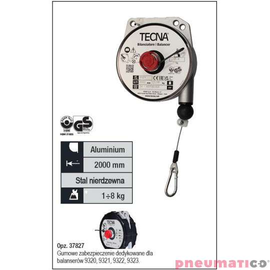 Balanser linkowy 9321 TECNA 2-4kg 2000mm