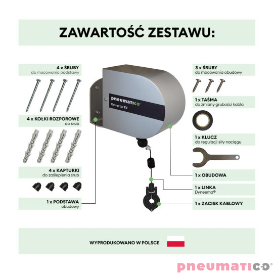 Retractor EV2 Pneumatico 4-6kg ⌀28,5-30 mm Retractor EV2 Pneumatico 4-6kg ⌀28,5-30 mm