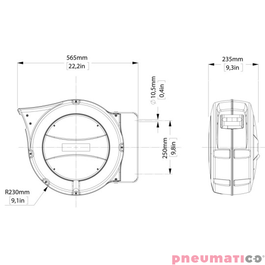 Zwijak kablowy ZECA AM86/13NBR 20x12,5mm 12m Zwijak kablowy ZECA AM86/13NBR 20x12,5mm 12m