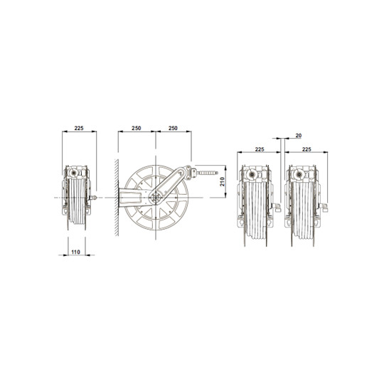 Zwijadło do wody dla przemysłu spożywczego 12,5mm G1/2"M ZECA 8432/1001 12m Zwijadło do wody dla przemysłu spożywczego 12,5mm G1/2"M ZECA 8432/1001 12m