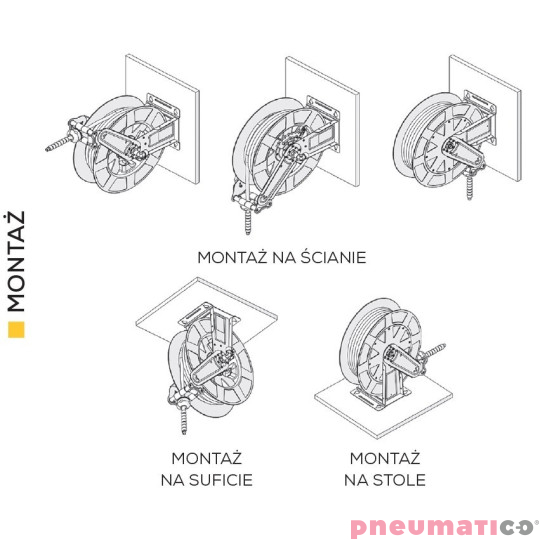 Zwijadło do wody dla przemysłu spożywczego 12,5mm G1/2"M ZECA 8432/1001 12m Zwijadło do wody dla przemysłu spożywczego 12,5mm G1/2"M ZECA 8432/1001 12m