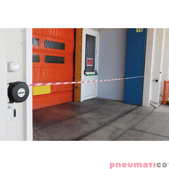 Zwijadło taśmy bezpieczeństwa czarno-żółtej ZECA 9801BY 8m Zwijadło taśmy bezpieczeństwa czarno-żółtej ZECA 9801BY 8m