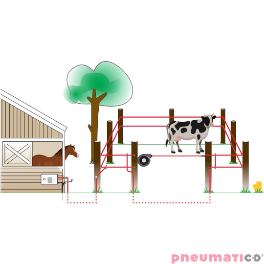 Zwijadło typu pastuch do elektrycznych ogrodzeń dla zwierząt hodowlanych ZECA 4801 20m Zwijadło typu pastuch do elektrycznych ogrodzeń dla zwierząt hodowlanych ZECA 4801 20m