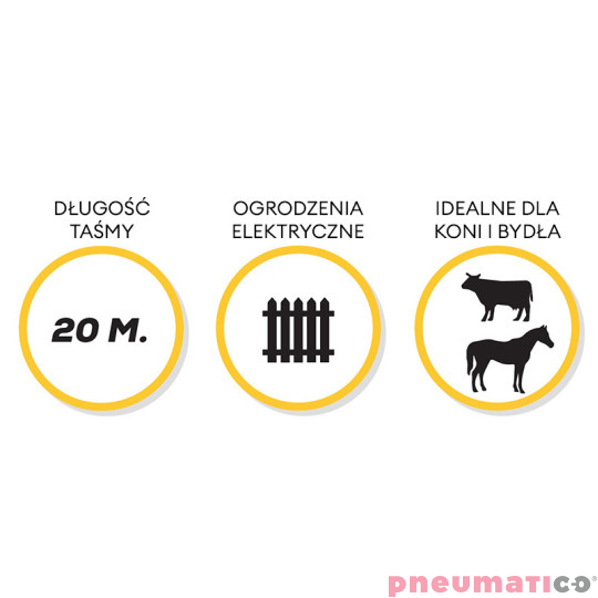 Zwijadło typu pastuch do elektrycznych ogrodzeń dla zwierząt hodowlanych ZECA 4801COW 20m Zwijadło typu pastuch do elektrycznych ogrodzeń dla zwierząt hodowlanych ZECA 4801COW 20m