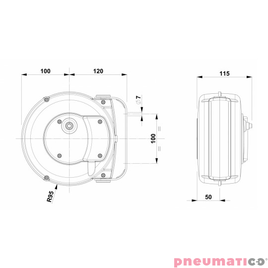 Zwijadło taśmy bezpieczeństwa czarno-żółtej ZECA 9801BY 8m Zwijadło taśmy bezpieczeństwa czarno-żółtej ZECA 9801BY 8m
