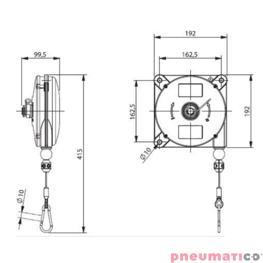 Balanser linkowy, sprężynowy 9082600635 Flowmatik BL635 6-8kg 2500mm Balanser linkowy, sprężynowy 9082600635 Flowmatik BL635 6-8kg 2500mm