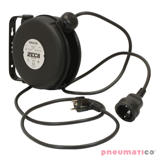 Profesjonalny kablozwijak 3x1,5mm² ZECA 9004/GS 6m wtyczka + 1 gniazdo Profesjonalny kablozwijak 3x1,5mm² ZECA 9004/GS 6m wtyczka + 1 gniazdo