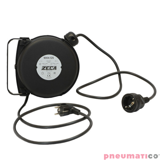 Profesjonalny kablozwijak 3x1,5mm² ZECA 9004/GS 6m wtyczka + 1 gniazdo Profesjonalny kablozwijak 3x1,5mm² ZECA 9004/GS 6m wtyczka + 1 gniazdo