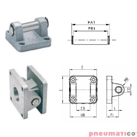 Widełki tylne ze sworzniem CB TEKMA CB-40 Widełki tylne ze sworzniem CB TEKMA CB-40