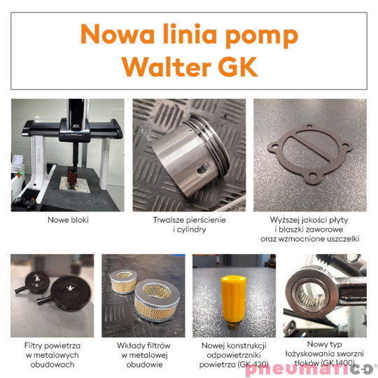 Pompa tłokowa - Agregat sprężarkowy WALTER GK 420 / BL 500 2004050101J