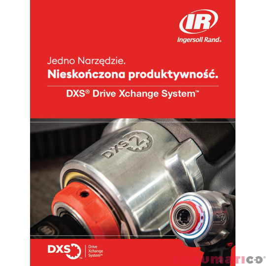 Akumulatorowy klucz udarowy z wymiennym wrzecionem Ingersoll Rand W7153EU-K22B-EU DXS® 1/2" 2034 Nm (2 aku. lI-ikon 20V, 5Ah)