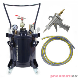 Zestaw do nakładania kleju: zbiornik 10L bez mieszadła Pneumatico Tank ZB10-1-1 + pistolet PIZZI 9902 + wąż