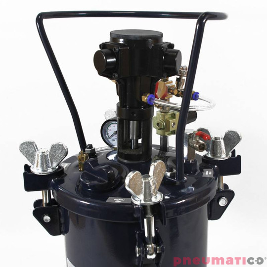 Zestaw do nakładania kleju 10L z mieszadłem Pneumatico Tank MP10xxx + pistolet PIZZI 9902 + wąż Zestaw do nakładania kleju 10L z mieszadłem Pneumatico Tank MP10xxx + pistolet PIZZI 9902 + wąż