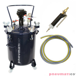 Zestaw do nakładania kleju: zbiornik 40L z mieszadłem MP40-1-1 Pneumatico Tank + pistolet PIZZI 0002 + wąż