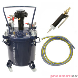 Zestaw do nakładania kleju: zbiornik 20L z mieszadłem MP20-1-1 Pneumatico Tank + pistolet PIZZI 0002 + wąż
