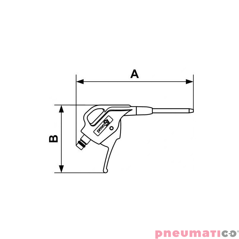 ZESTAW: Pistolet do przedmuchu z metalową dyszą Prevost EBG07MTL + uchwyt ścienny BGFIX + wąż spiralny 4m PUS54 ZESTAW: Pistolet do przedmuchu z metalową dyszą Prevost EBG07MTL + uchwyt ścienny BGFIX + wąż spiralny 4m PUS54