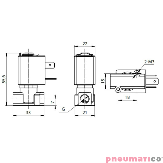 Zawór RQE TYP ED12 G1/8" DN1.5 2/2 NC mosiądz VITON RQS RQEED121.5FG01MSV bez cewki Zawór RQE TYP ED12 G1/8" DN1.5 2/2 NC mosiądz VITON RQS RQEED121.5FG01MSV bez cewki