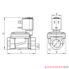 Zawór RQE typ EM11 G1 1/2" DN40 2/2 NC mosiądz EPDM RQS RQEEM1140FG12MSE bez cewki Zawór RQE typ EM11 G1 1/2" DN40 2/2 NC mosiądz EPDM RQS RQEEM1140FG12MSE bez cewki