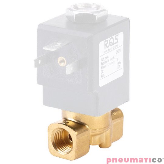 Zawór RQE TYP ED11 G1/8" DN3.5 2/2 NC mosiądz VITON RQS RQEED113.5FG01MSV bez cewki