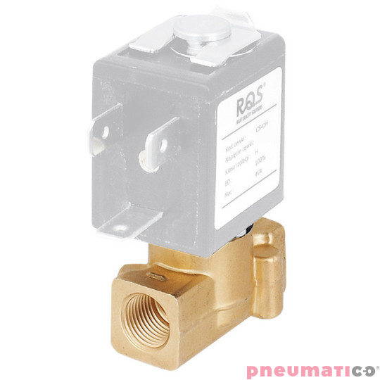Zawór RQE TYP ED12 G1/8" DN1.5 2/2 NC mosiądz VITON RQS RQEED121.5FG01MSV bez cewki