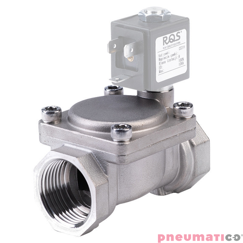 Zawór RQE typ EM51 G1/2" DN15 2/2 NO nierdzewny VITON RQS RQEEM5115FG04S4V bez cewki Zawór RQE typ EM51 G1/2" DN15 2/2 NO nierdzewny VITON RQS RQEEM5115FG04S4V bez cewki