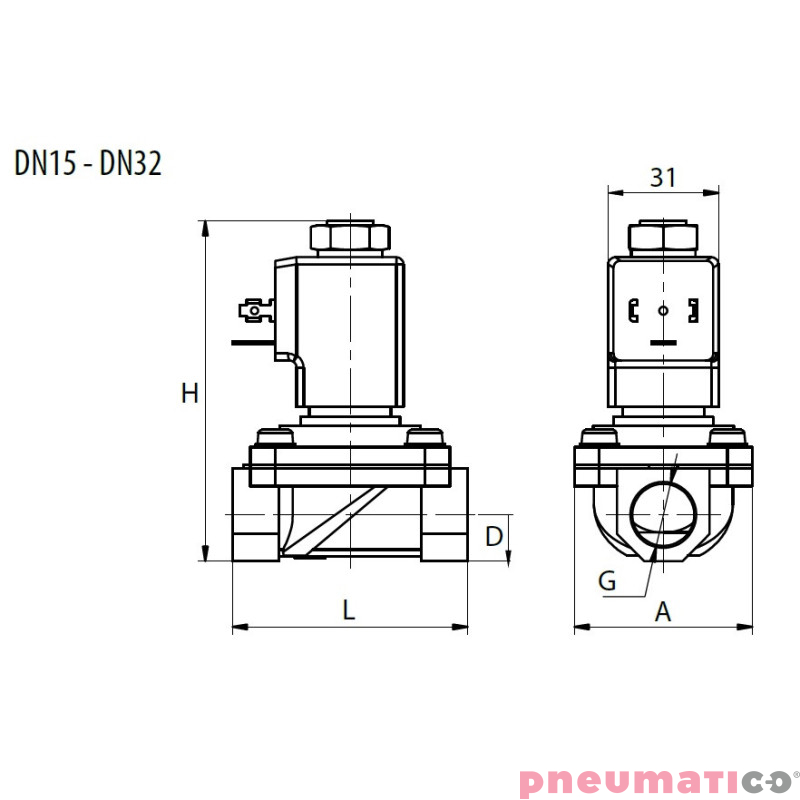 Zawór membranowy RQE typ EL21 G1/2" DN15 2/2 NO mosiądz VITON RQS RQEEL2115FG04MSV bez cewki Zawór membranowy RQE typ EL21 G1/2" DN15 2/2 NO mosiądz VITON RQS RQEEL2115FG04MSV bez cewki