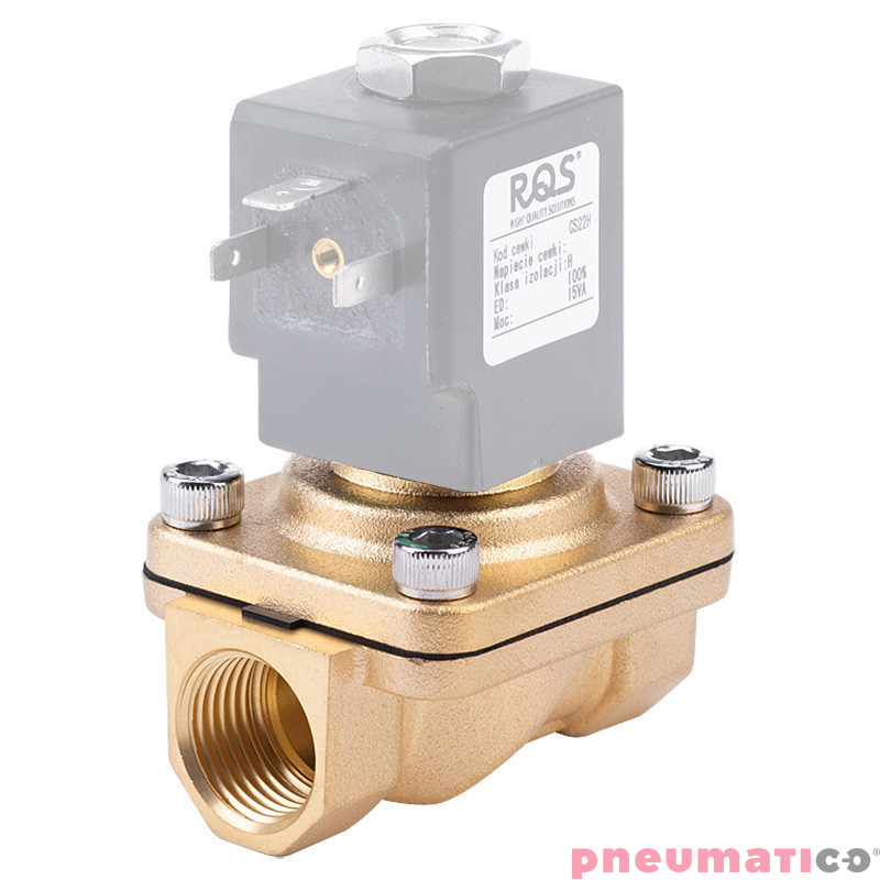 Zawór membranowy RQE typ EL21 G2" DN50 2/2 NO mosiądz VITON RQS RQEEL2150FG16MSV bez cewki Zawór membranowy RQE typ EL21 G2" DN50 2/2 NO mosiądz VITON RQS RQEEL2150FG16MSV bez cewki