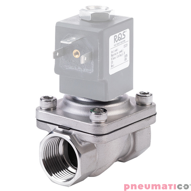 Zawór membranowy RQE typ EL41 G1/2" DN15 2/2 NC nierdzewny VITON RQS RQEEL4115FG04S4V-DC bez cewki Zawór membranowy RQE typ EL41 G1/2" DN15 2/2 NC nierdzewny VITON RQS RQEEL4115FG04S4V-DC bez cewki
