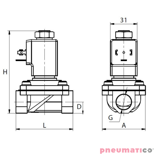 Zawór membranowy RQE typ EL41 G1/2" DN15 2/2 NC nierdzewny VITON RQS RQEEL4115FG04S4V-DC bez cewki Zawór membranowy RQE typ EL41 G1/2" DN15 2/2 NC nierdzewny VITON RQS RQEEL4115FG04S4V-DC bez cewki